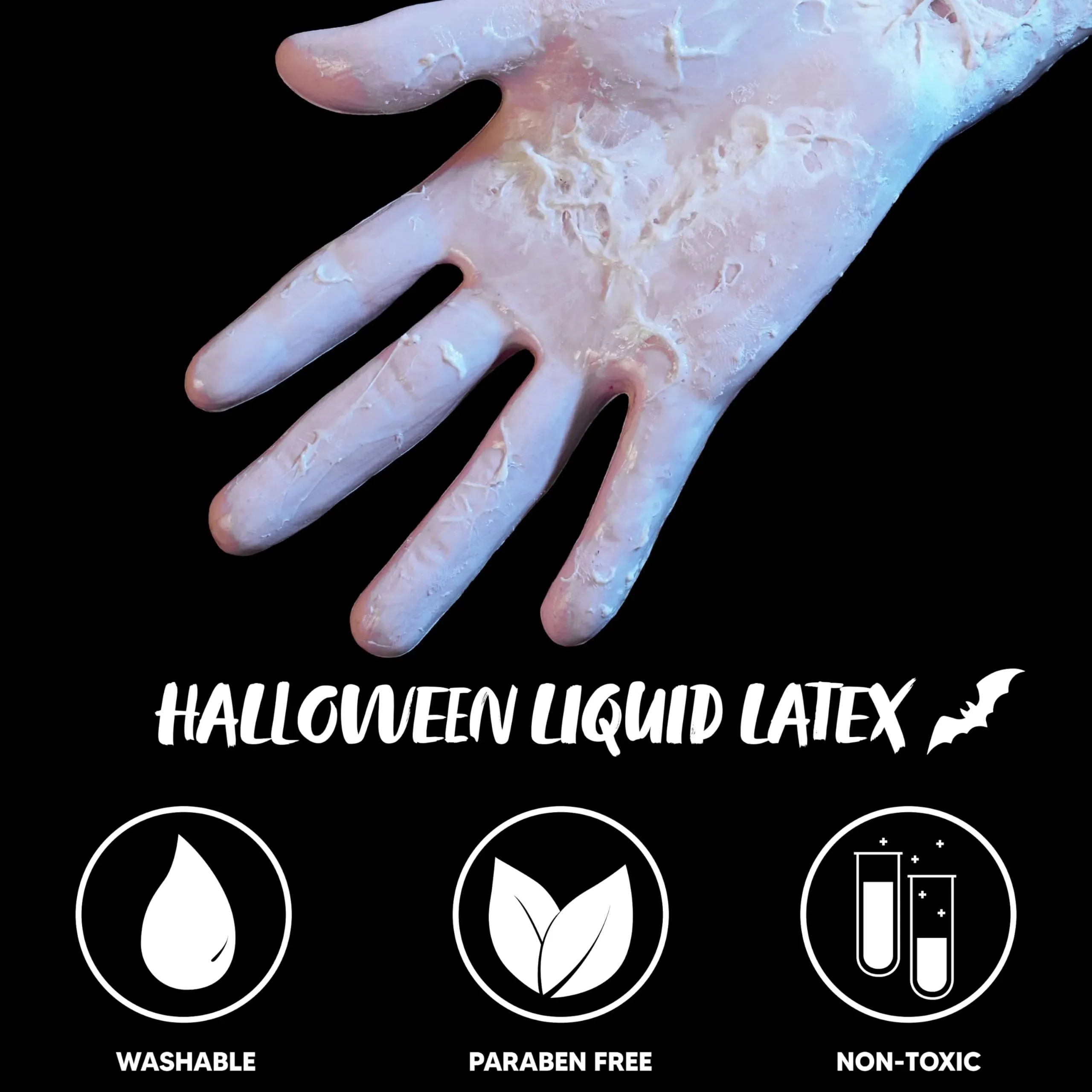 1 Oz Halloween White Makeup Liquid Latex for Adult and Kids-White