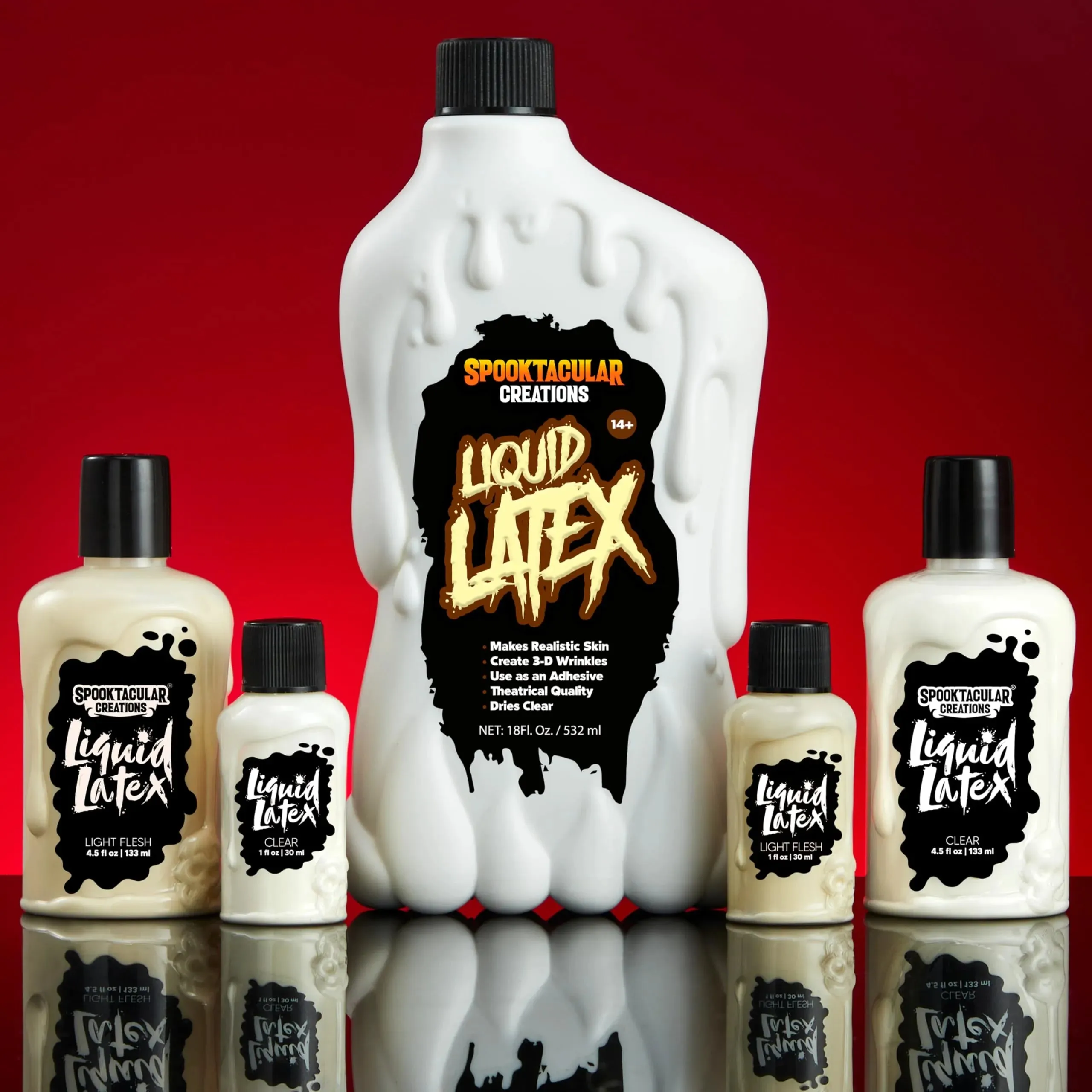 1 Oz Halloween White Makeup Liquid Latex for Adult and Kids-White