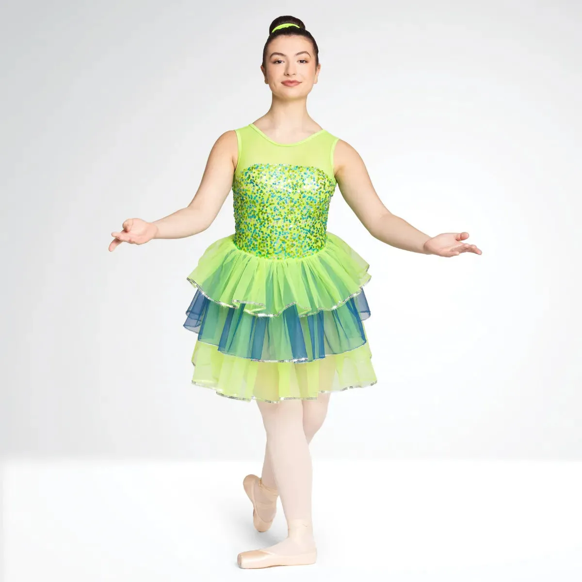 1st Position Tiered Sequin Ballet Dress