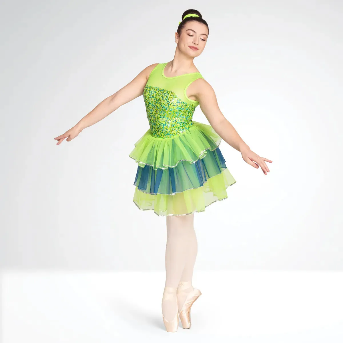 1st Position Tiered Sequin Ballet Dress