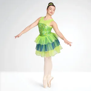 1st Position Tiered Sequin Ballet Dress