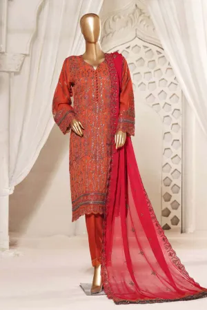 Afsaany by Sada Bahar Stitched 3 Piece Chiffon Vol-02 Collection'2024-CR-14-Rust
