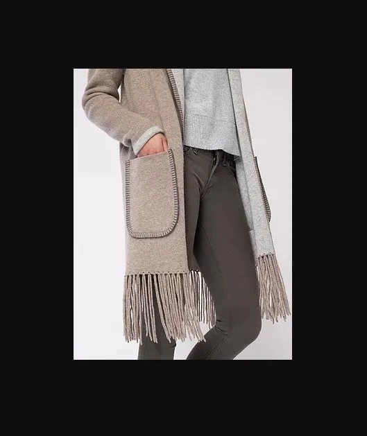 Alashan | Merino And Cashmere Blend | Telluride Fringe Cardigan | Women's