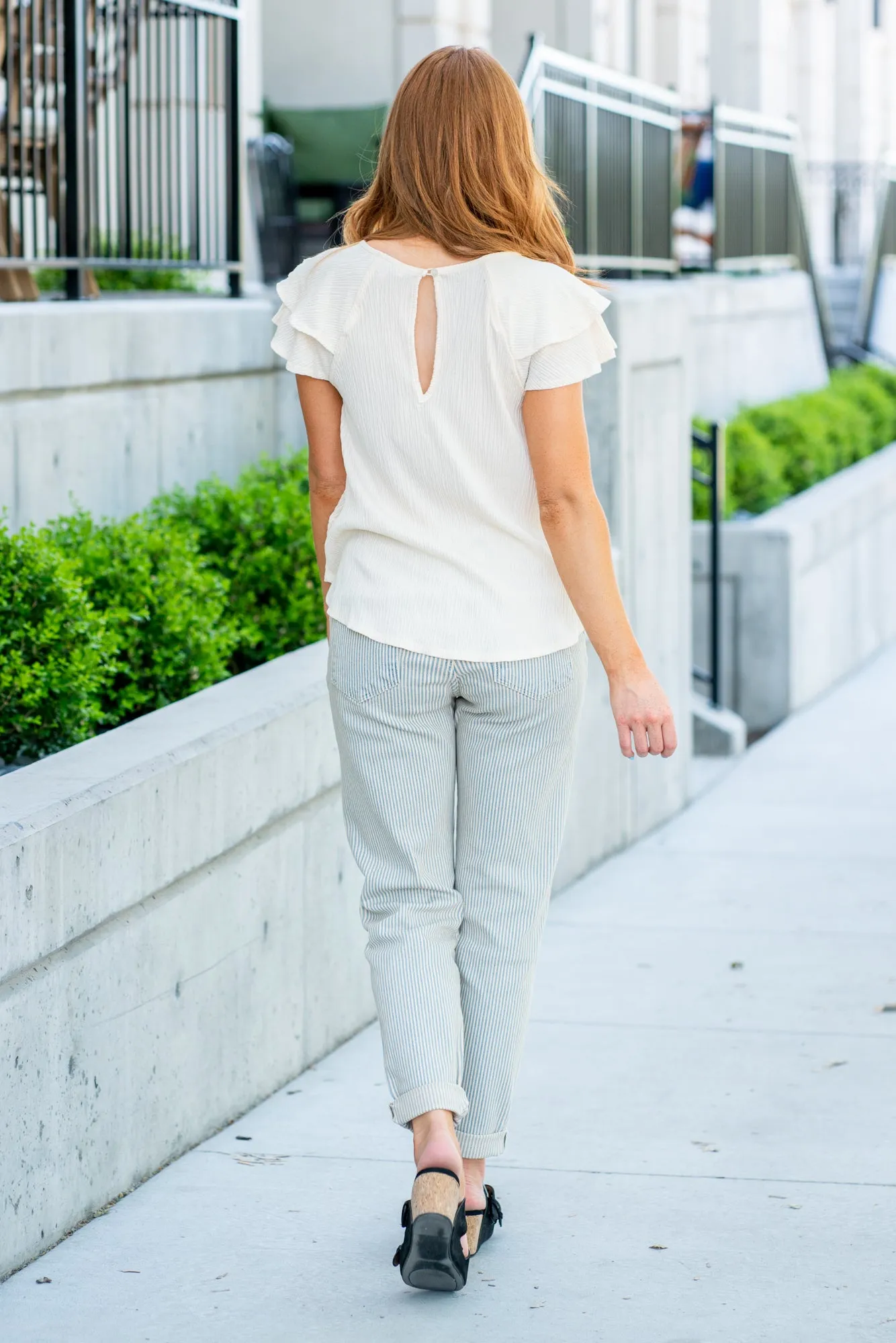 Alina Double Ruffle Sleeve Top