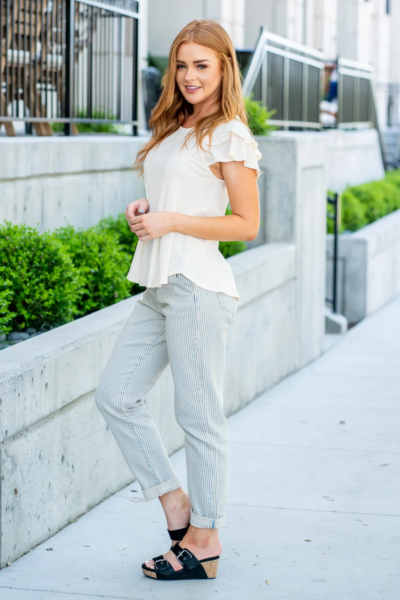 Alina Double Ruffle Sleeve Top