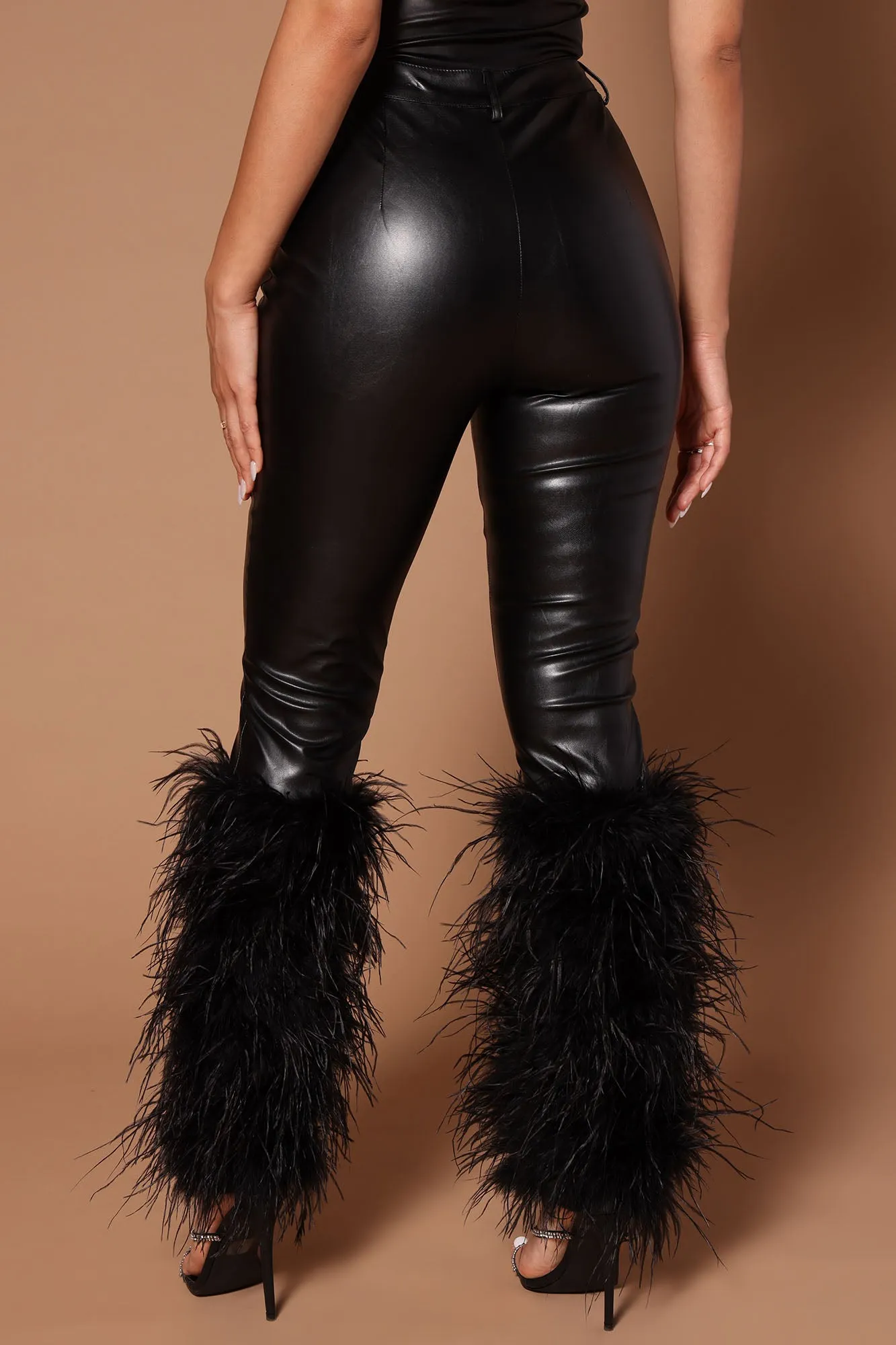 Ashlee Faux Leather Pants - Black