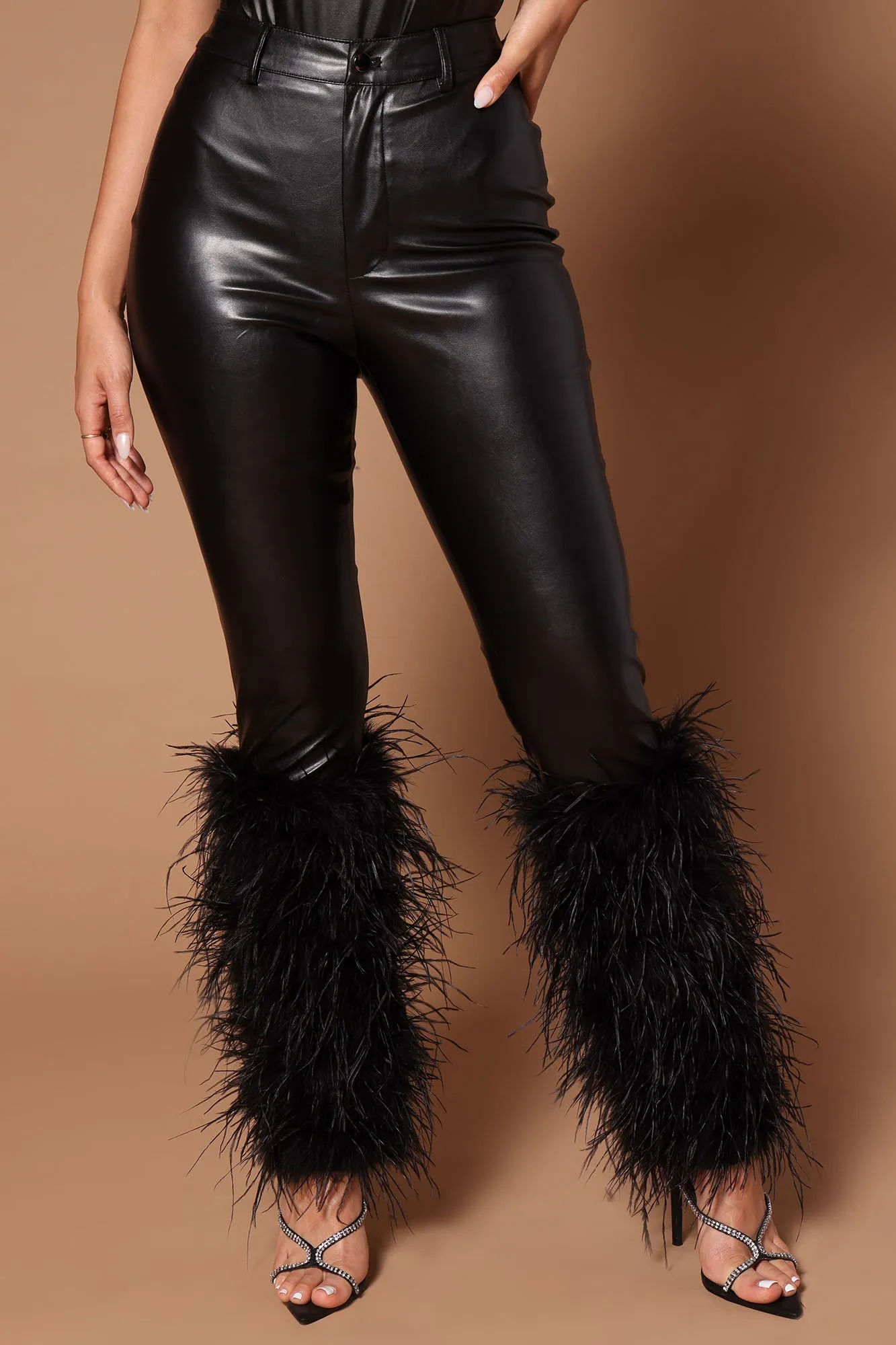 Ashlee Faux Leather Pants - Black