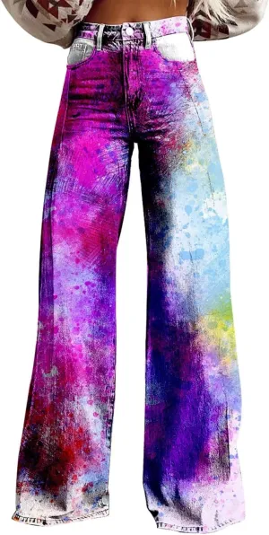 Baggy Jean for Woman 2025 Summer Casual Wide Leg Dark Wash Vintage Pant Y2K Street Fashion Denim Boyfriend Pants