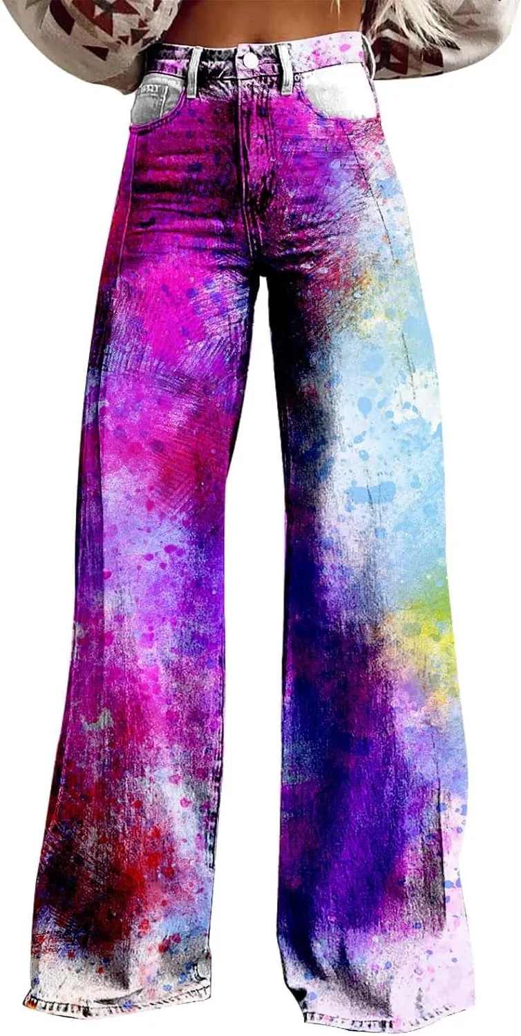 Baggy Jean for Woman 2025 Summer Casual Wide Leg Dark Wash Vintage Pant Y2K Street Fashion Denim Boyfriend Pants
