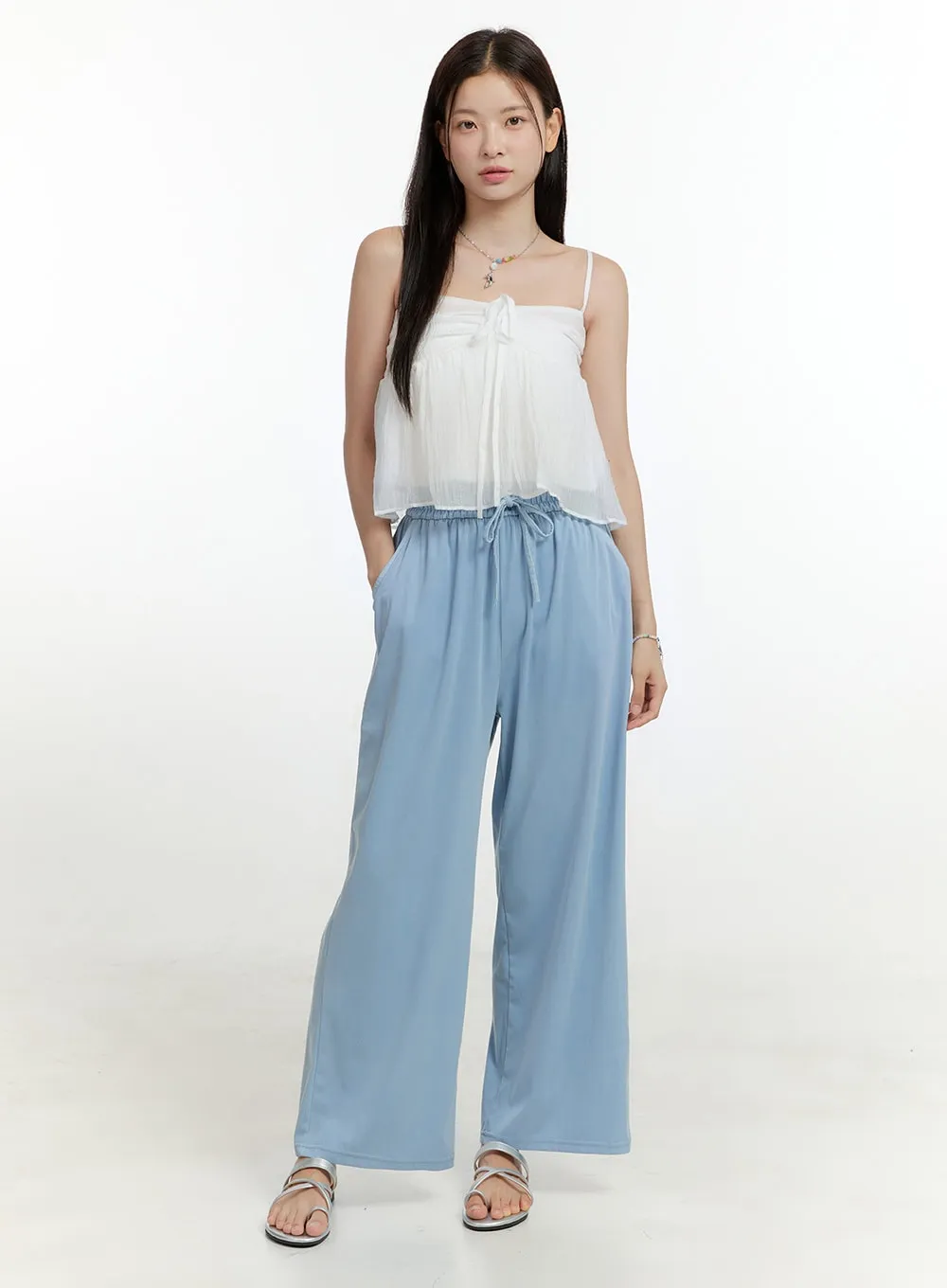 Banded Bliss Wide Leg Pants OL424