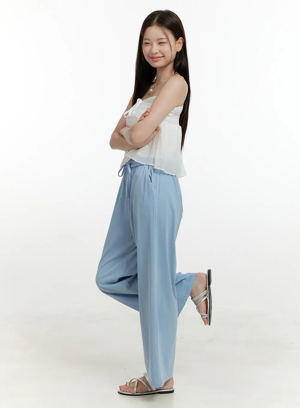 Banded Bliss Wide Leg Pants OL424