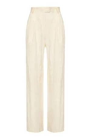 BEIGE WIDE LEG PANTS