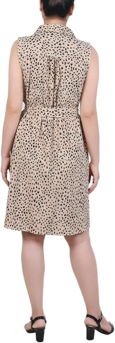 Belted Petite Shirt Dress