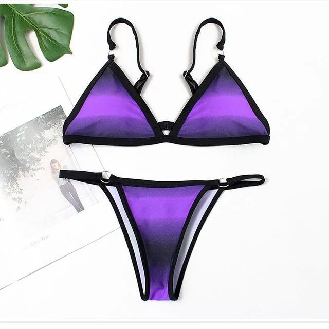 Bikinis 2020 Woman Swimwear Women Triangle Bikini  Two-piece Separate Swimsuits Women's  Beach Bathing Suit Sexy Bikini Biquini