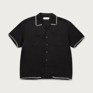 Blanket Stitch Woven - Black