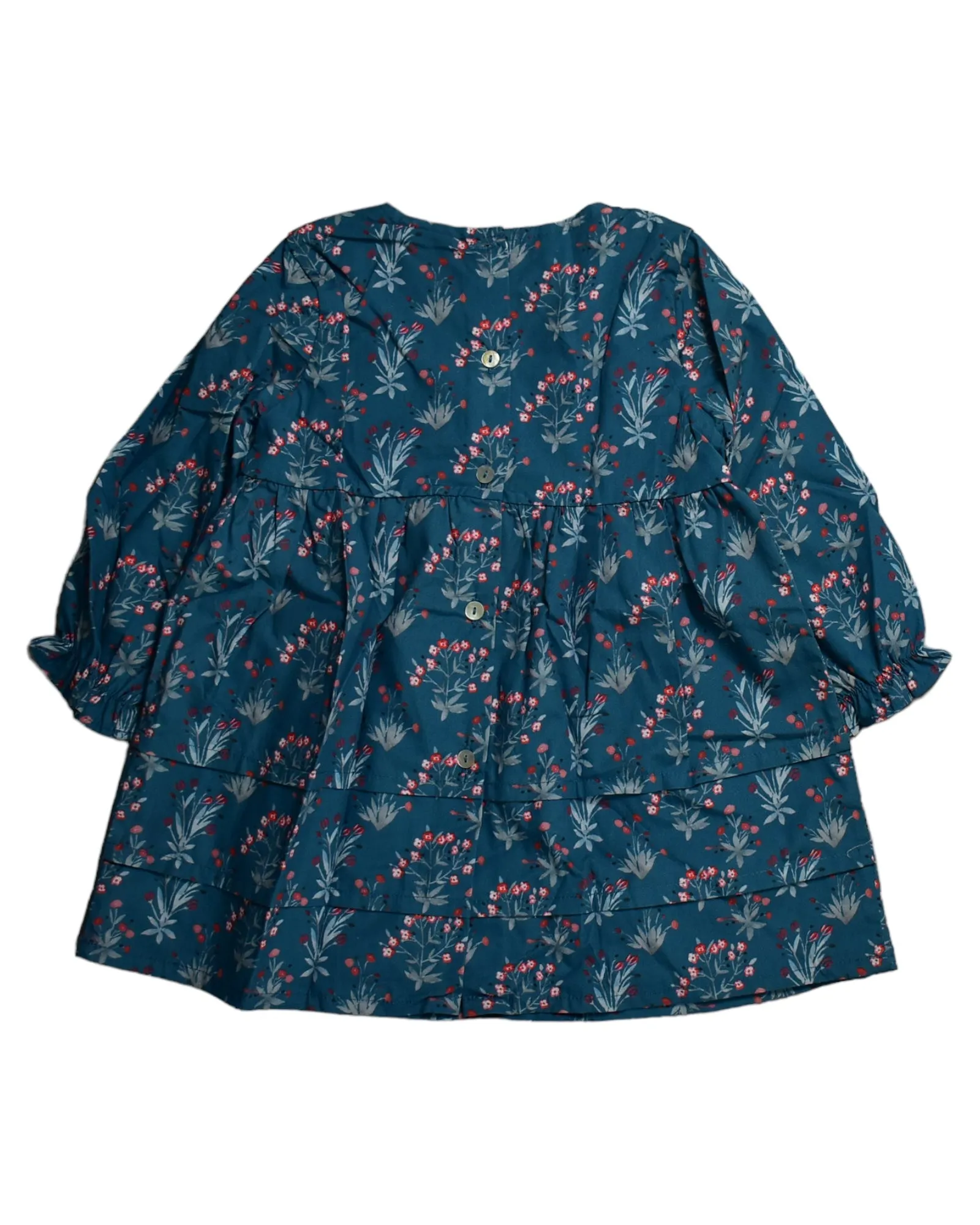 Bonnet à Pompon Long Sleeve Dress 18M