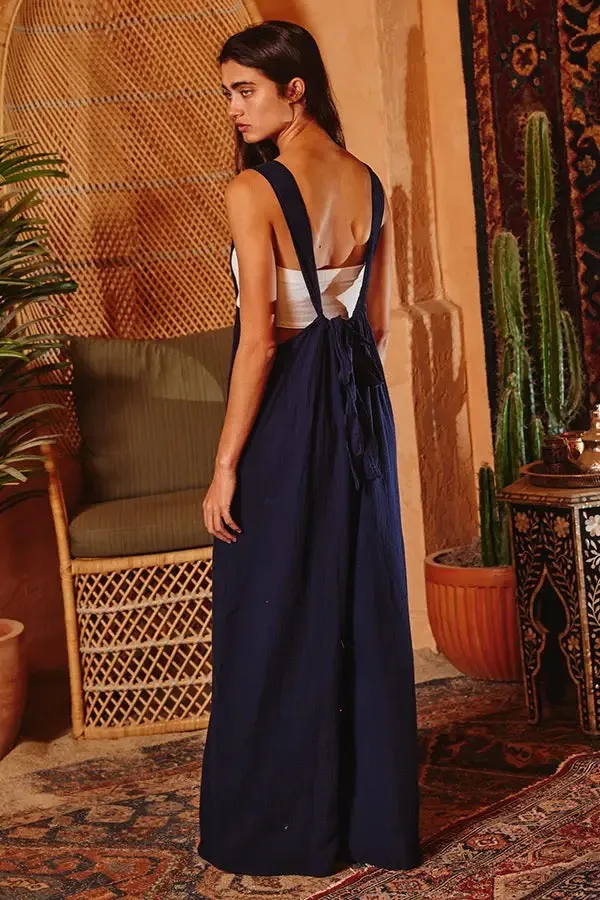 Bucketlist Wide Leg Solid Suspender Pants