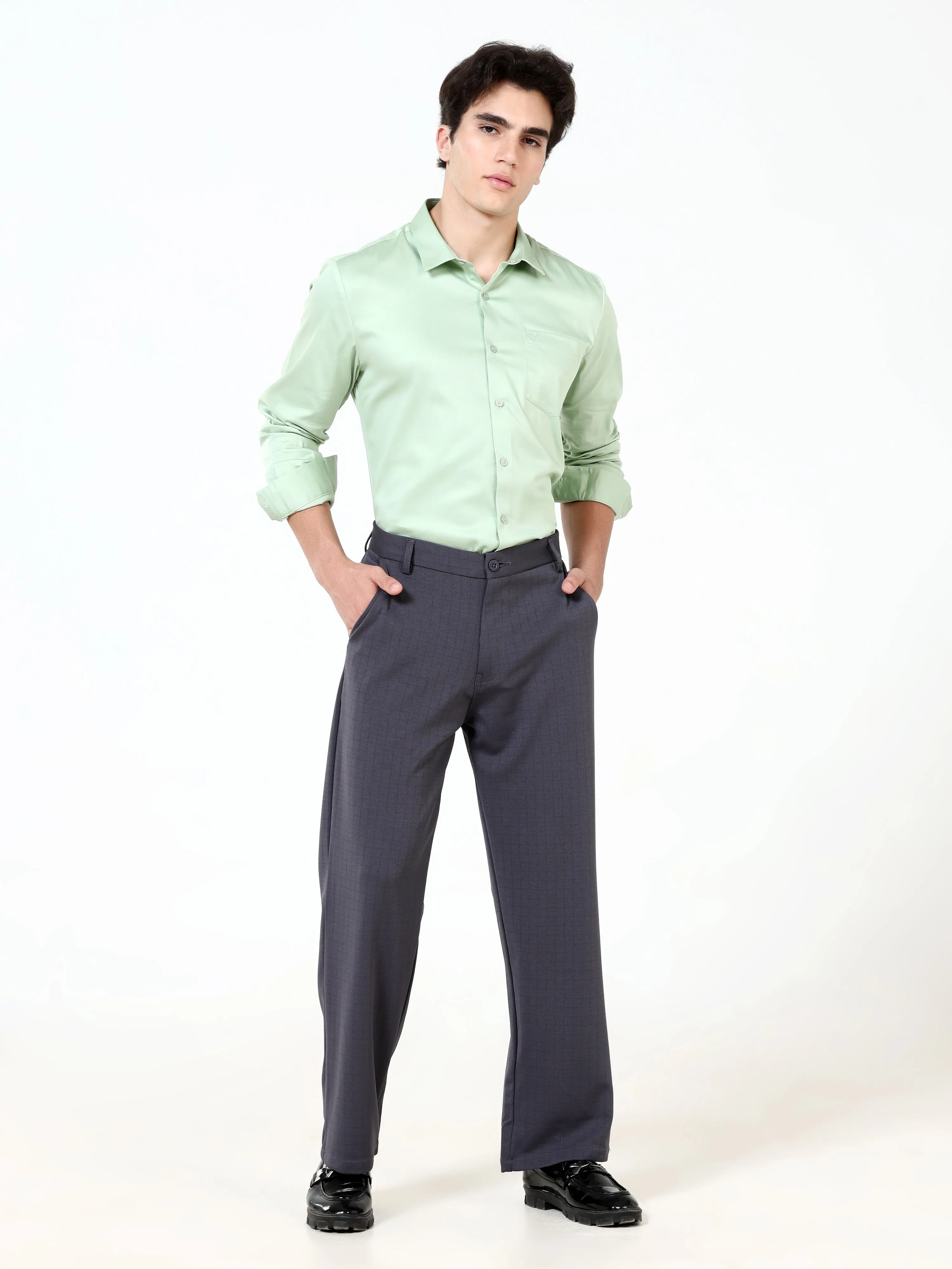 Caledon Green Satin Solid Shirt