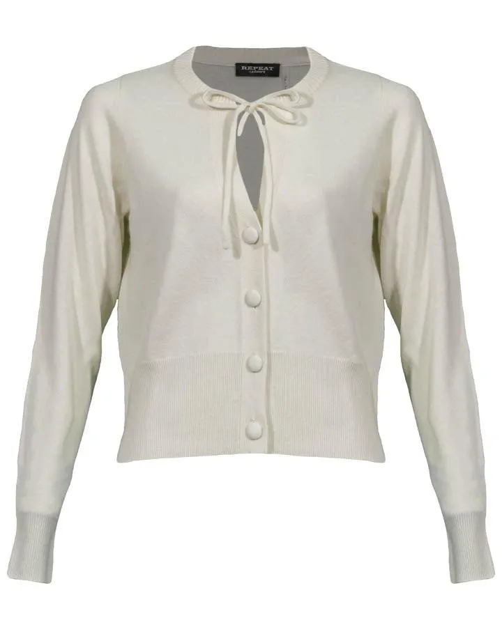 Cashmere Neck Tie Cardigan