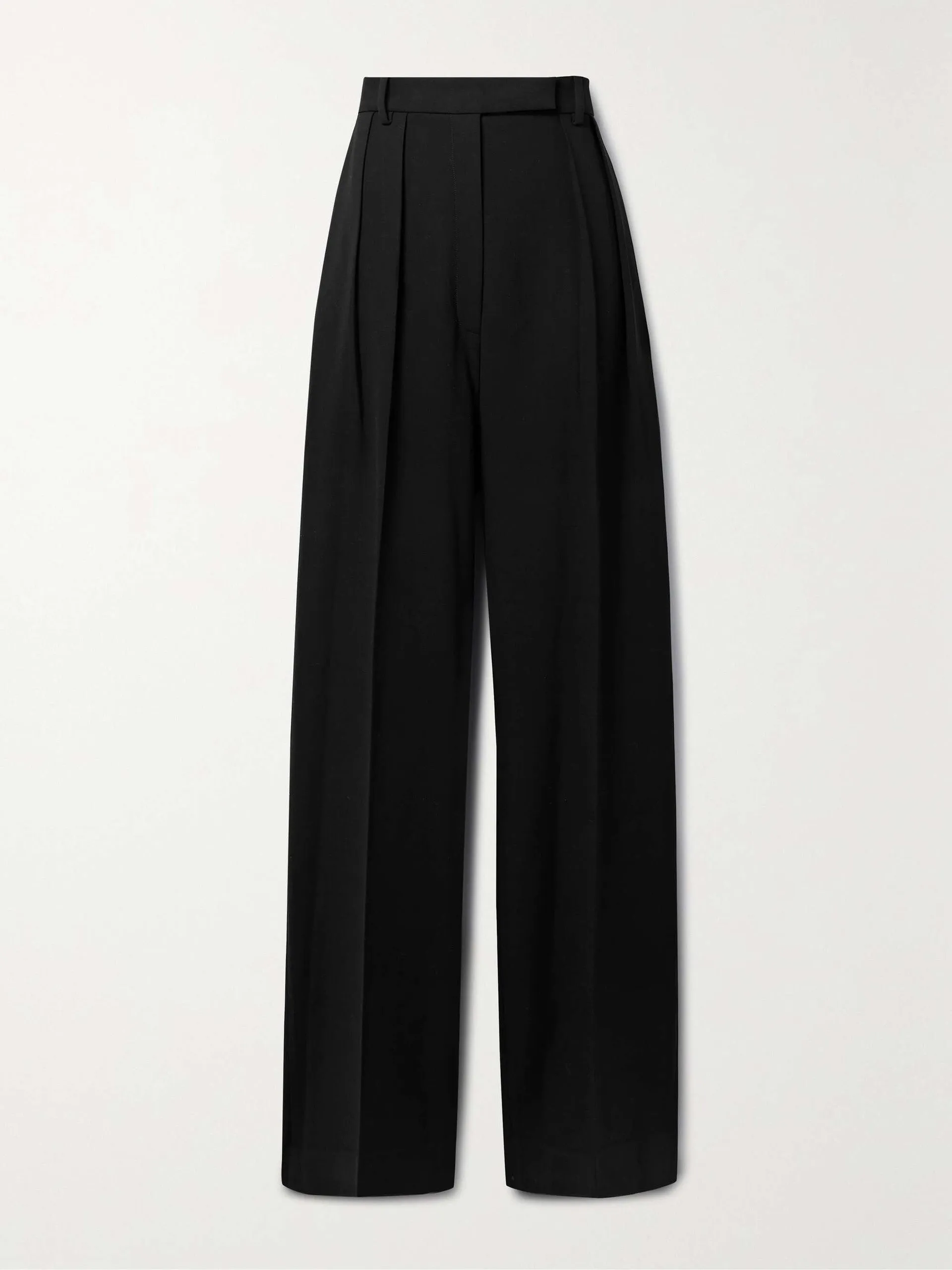Cessie pleated woven wide-leg pants
