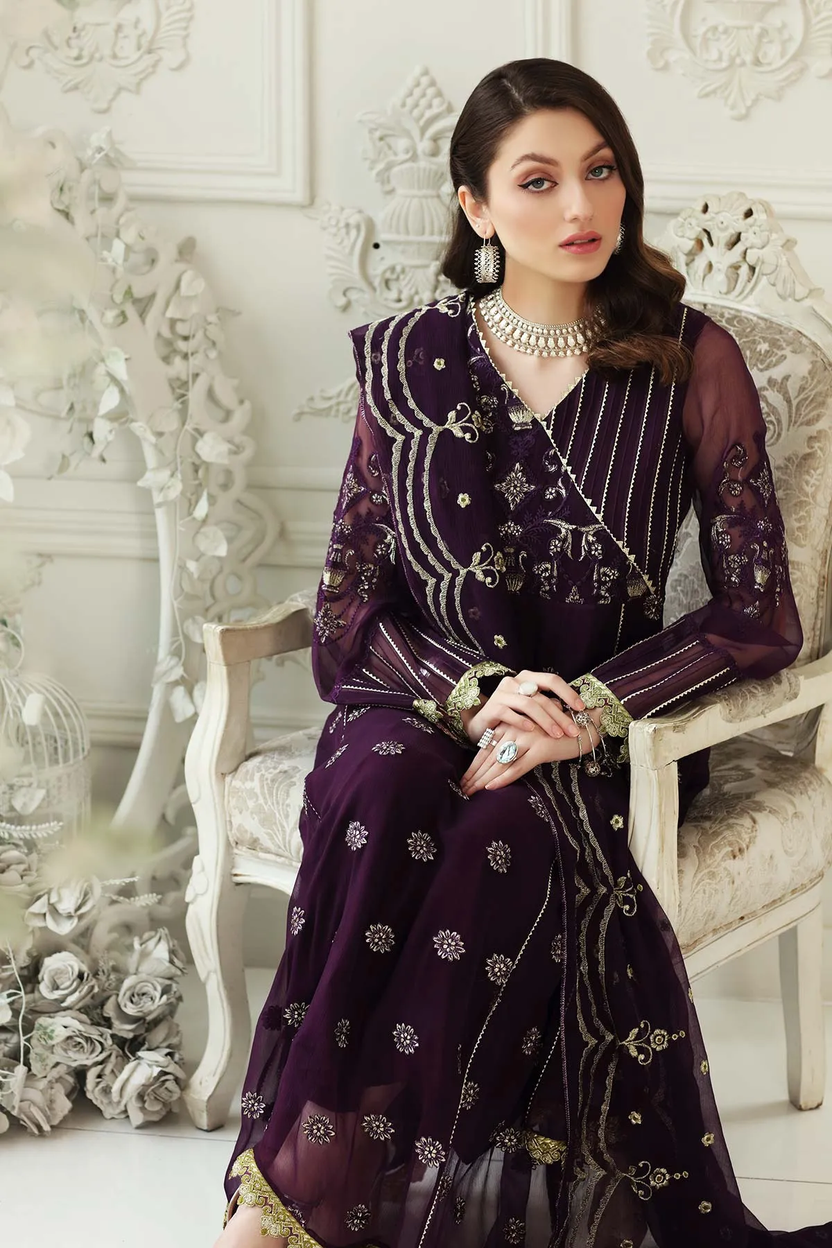 Charizma Allure · Embroidered Chiffon Collection – CAL-005