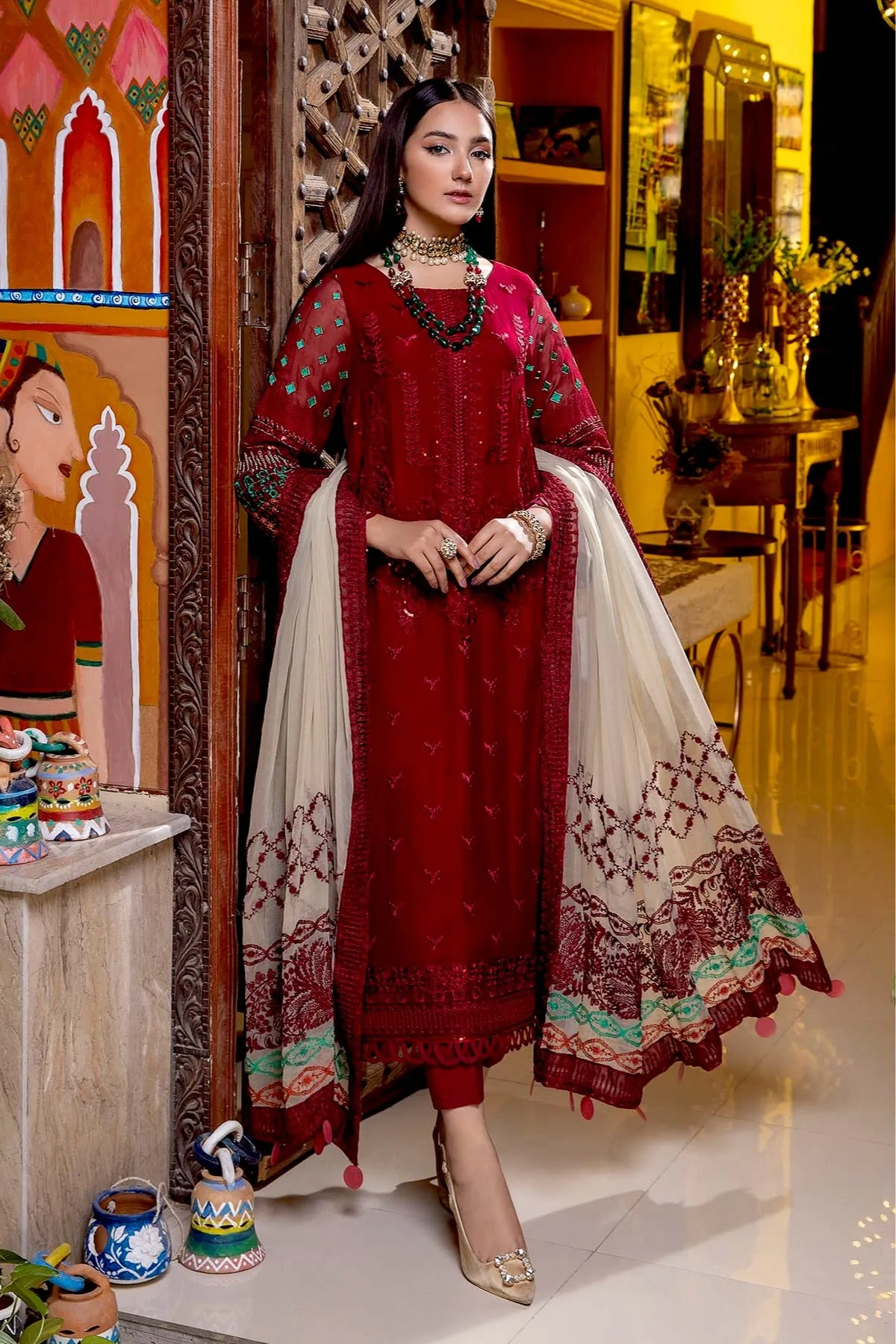 Charizma Celine Embroidered Chiffon Collection – CCE-01