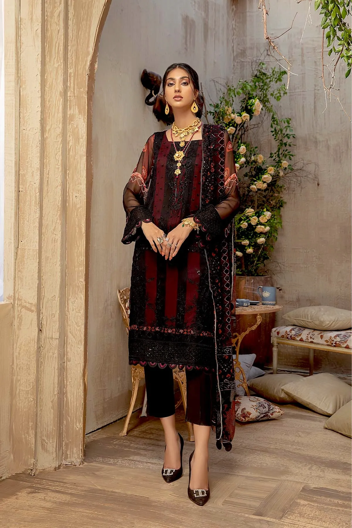 Charizma Vasal Embroidered Chiffon Collection 2021 – VSL-16
