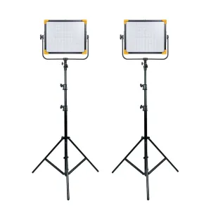 Cinematic Film RGB LED Video Lighting Kit with Dual Godox LD150RS & Stands - Bundle