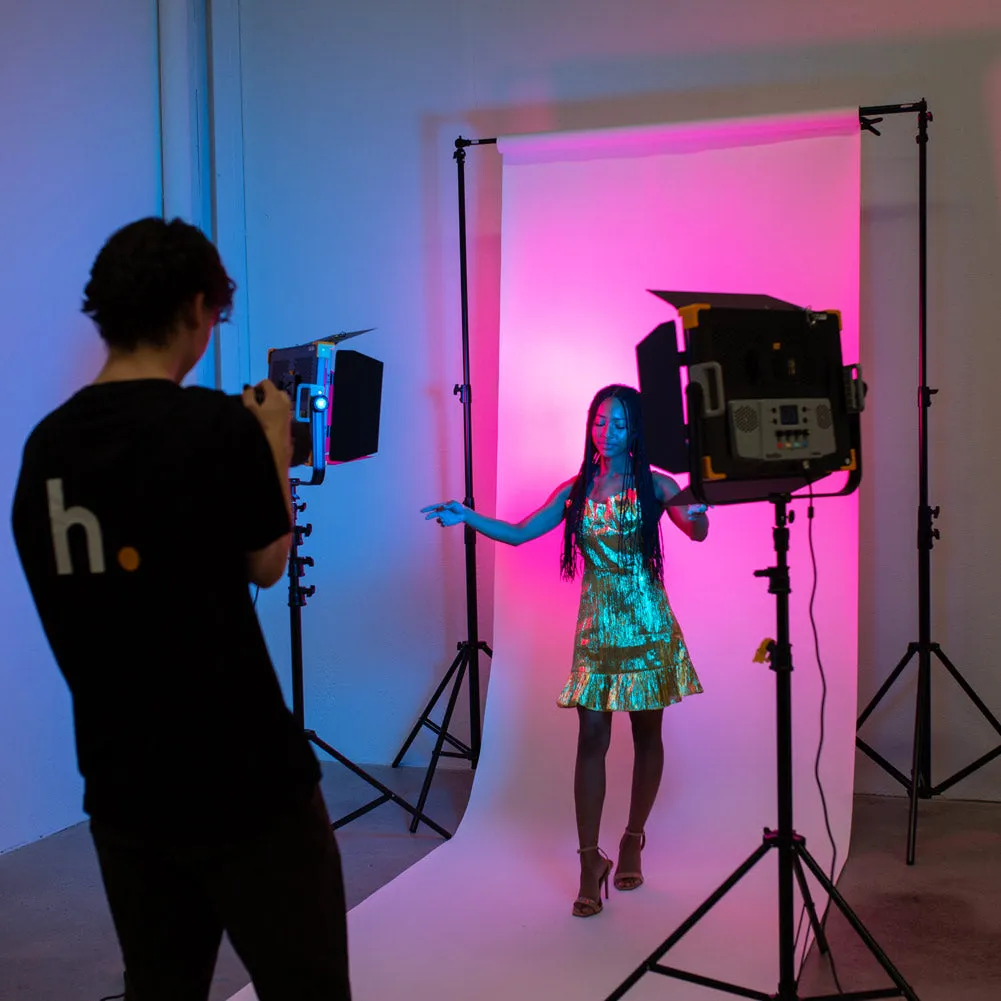 Cinematic Film RGB LED Video Lighting Kit with Dual Godox LD150RS & Stands - Bundle