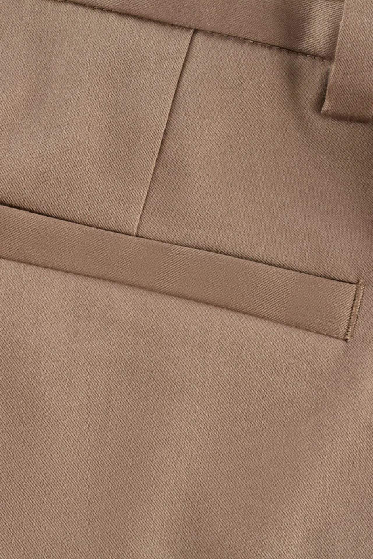 Cotton Blend Spandex Satin Ankle Skinny Pants With Belt
