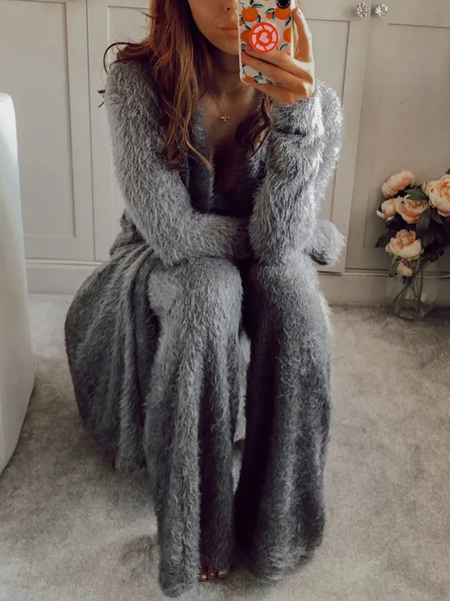 Crop Top Cardigan and Trousers Three-piece Suit