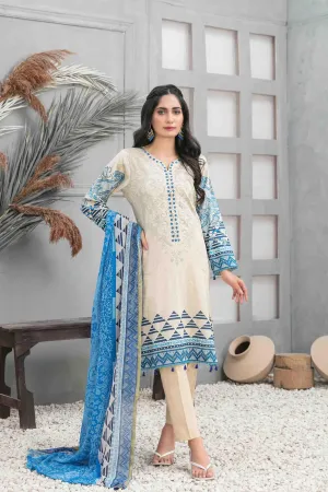 Devina by Tawakkal Stitched 3 Piece Emb Lawn Collection'2023-DVS-8744