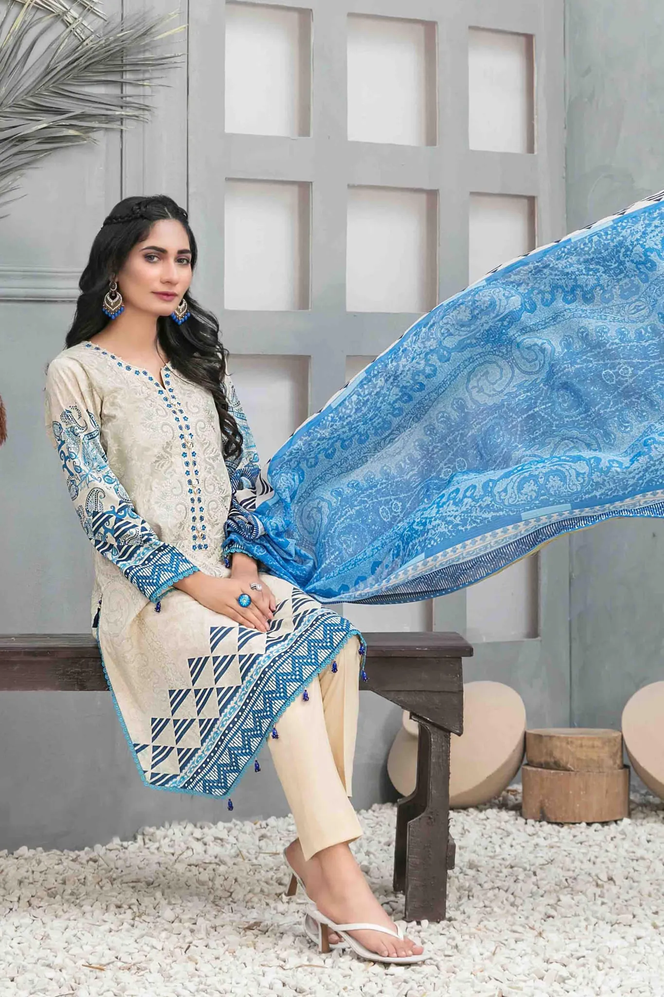 Devina by Tawakkal Stitched 3 Piece Emb Lawn Collection'2023-DVS-8744