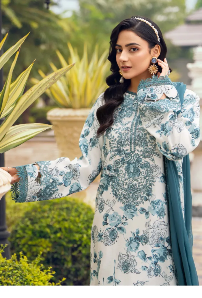 Diva By Humdum Unstitched 3 Piece Emb Karandi Collection'2024-D-01