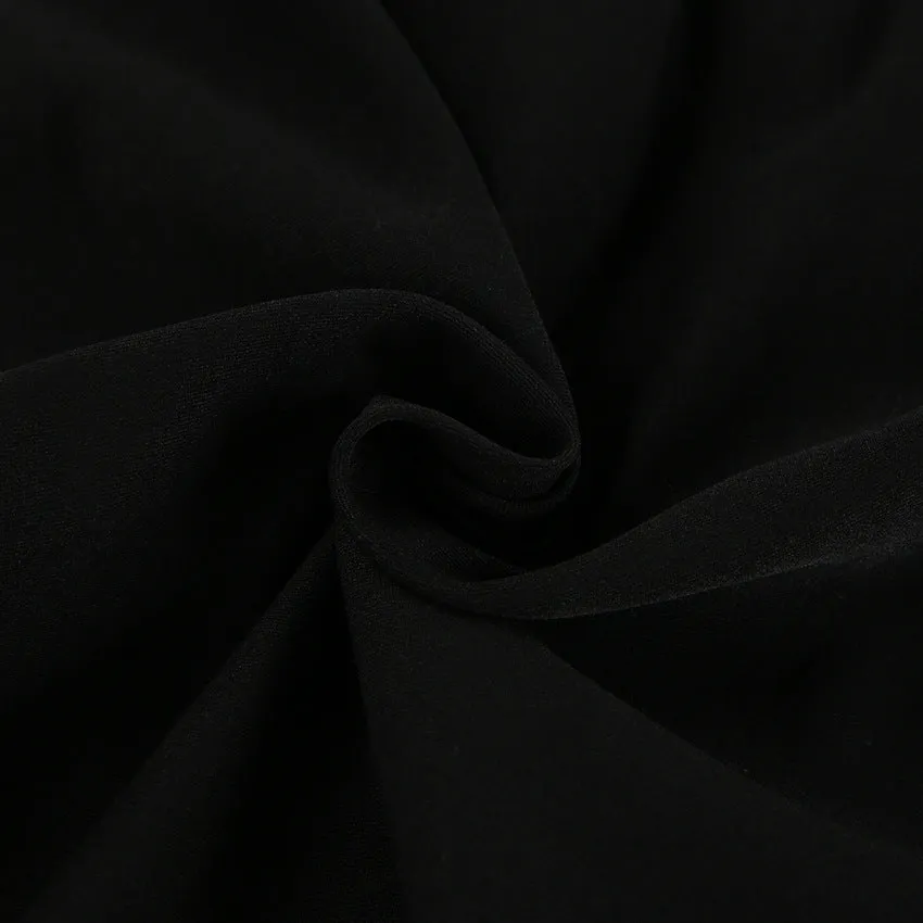 dunnmall Sexy Black Sleeveless Square Collar Split Dress Evening Dress  HOTan and NEWn New Cross-Border Wholesale Women's Dress