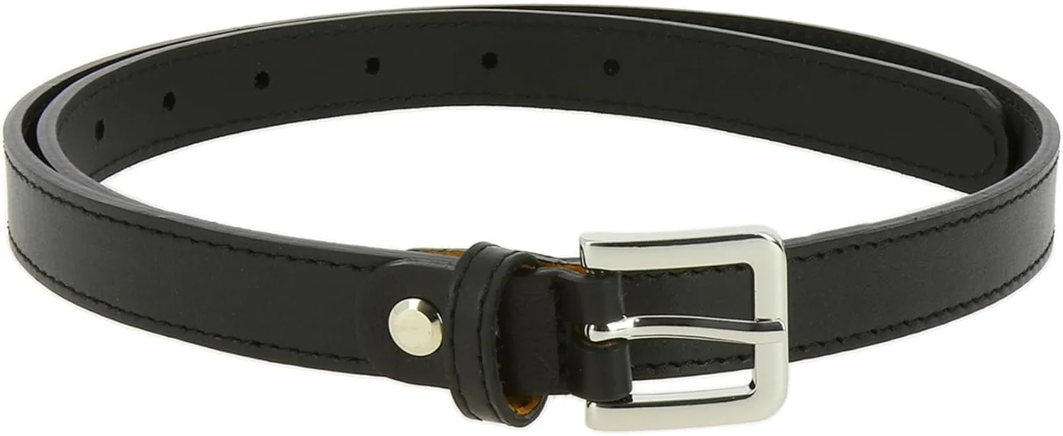 FASHIONGEN - Woman Italian Leather Belt, 2 cm width Ladies Belt for dress, pants, LINDA