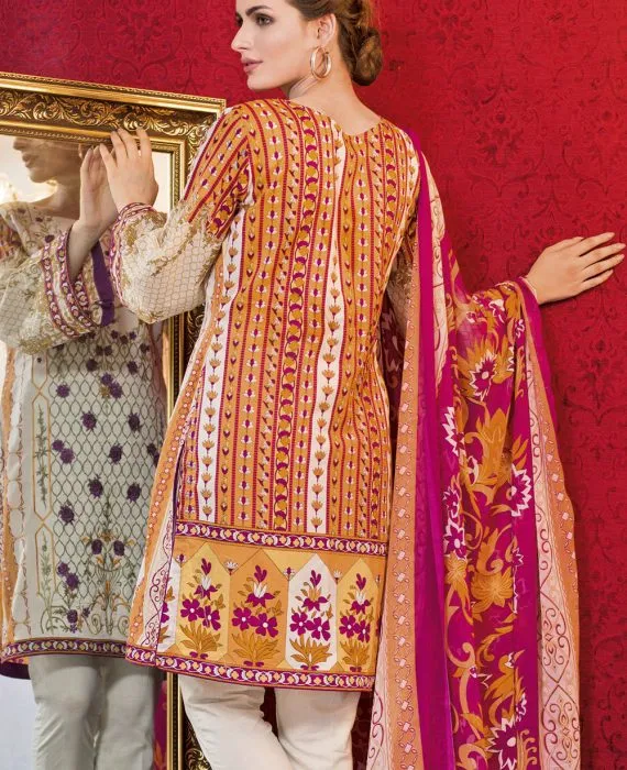 Feminine Embroidered Lawn Collection 2017 – 10A