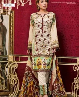Feminine Embroidered Lawn Collection 2017 – 10B