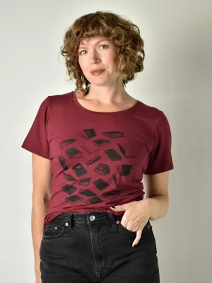 Fitted Short Sleeve - Merlot Books