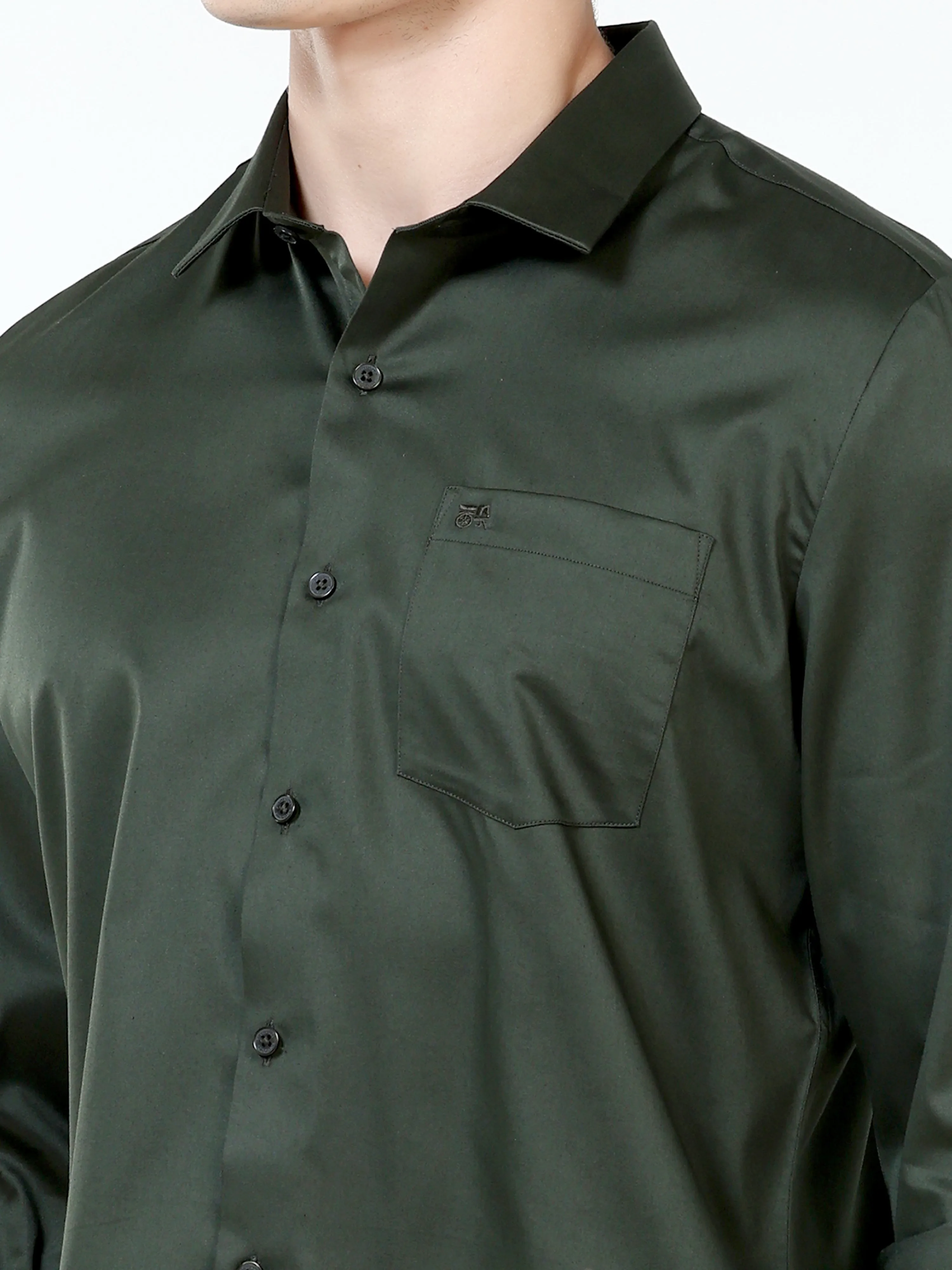 Garden Topiary Satin Solid Shirt