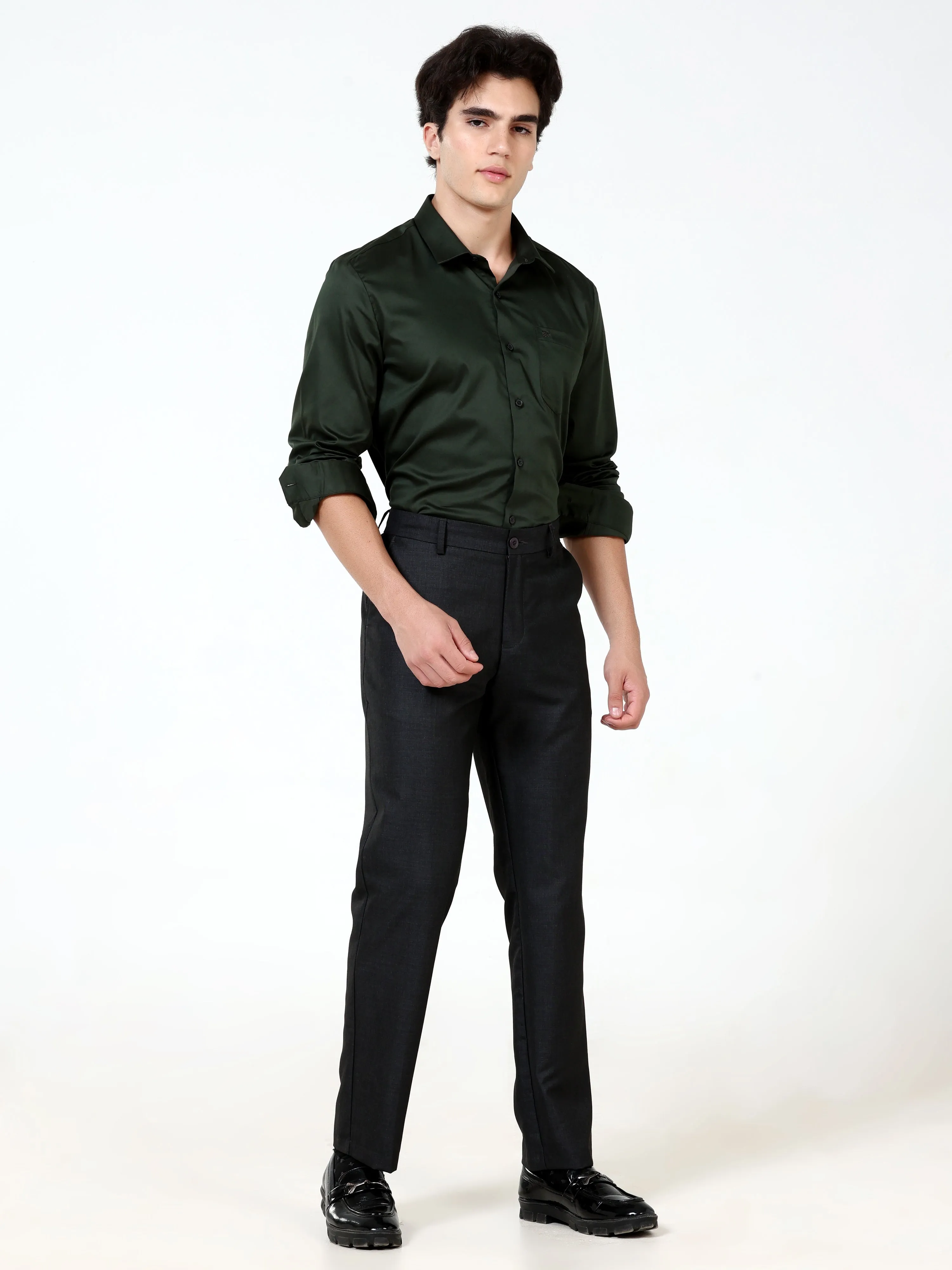 Garden Topiary Satin Solid Shirt