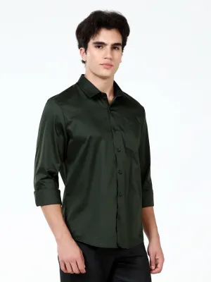 Garden Topiary Satin Solid Shirt