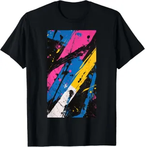 Geometric Pattern Splatter Paint Abstract art T-Shirt