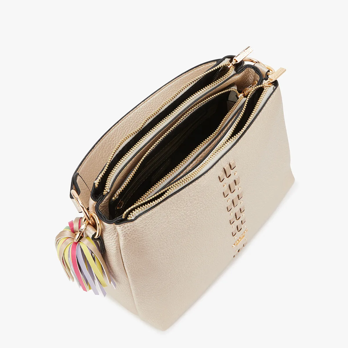 Grand sac hobo dore Lagarino