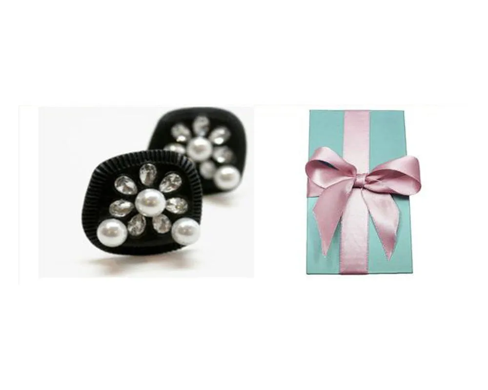 Holly Gift Boxed Oversized Black Earrings Inspired By BAT