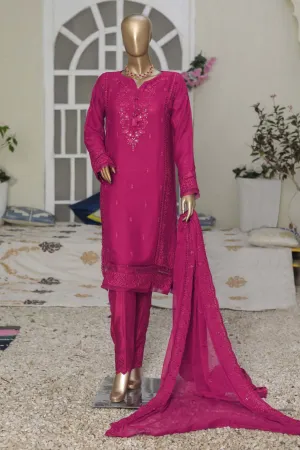 Hz Chiffon Pret Embroidered Formal Vol-02 Collection'2023-D-132 Pink