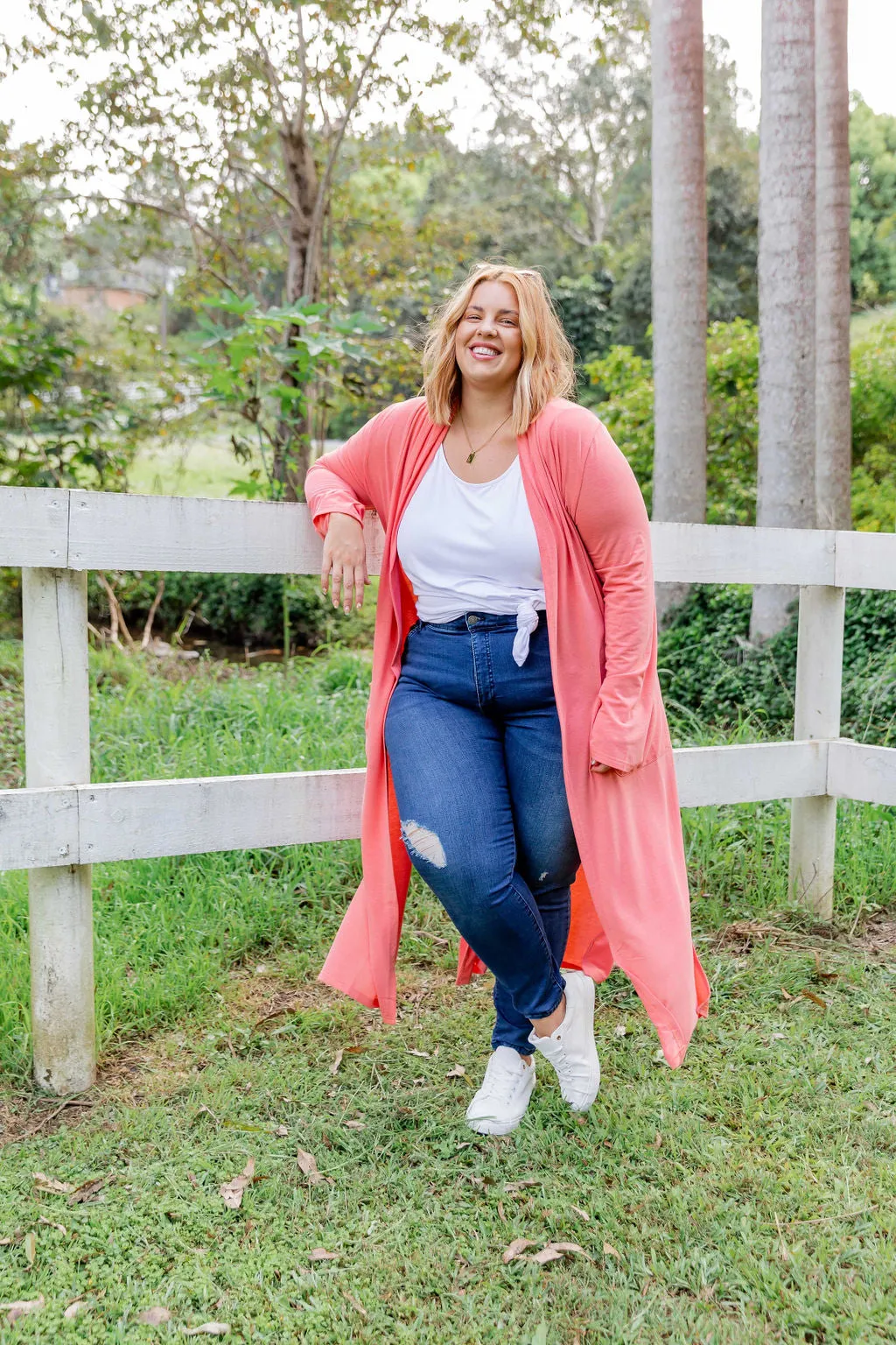 Jane Cardigan in Coral