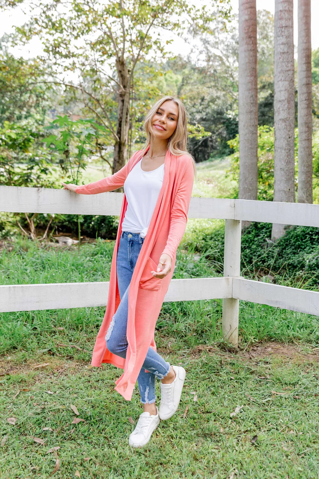 Jane Cardigan in Coral