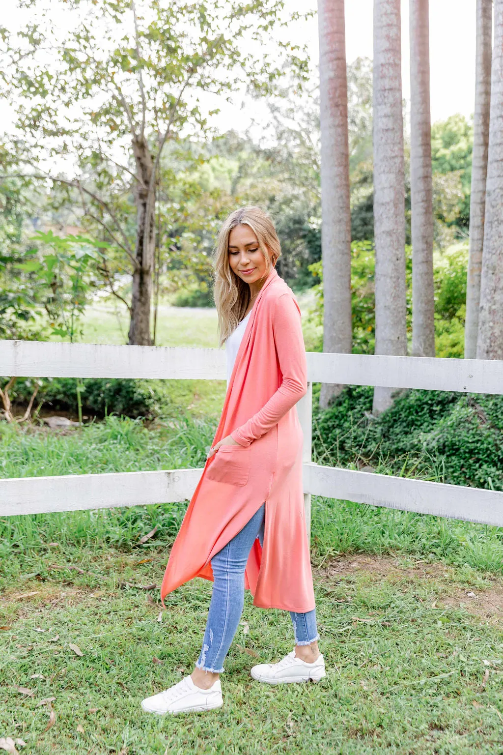 Jane Cardigan in Coral