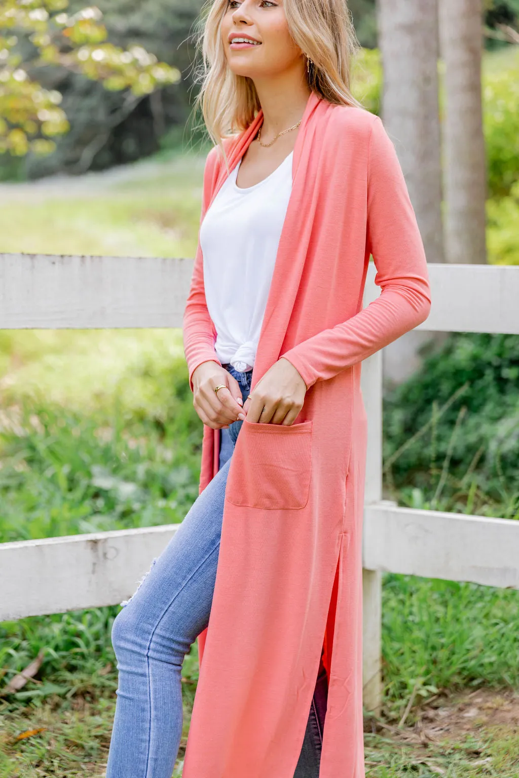 Jane Cardigan in Coral